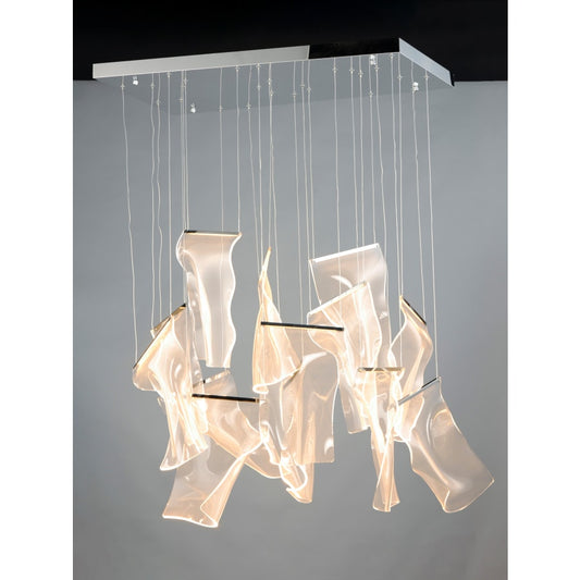ET2 Rinkle 36" Wide LED Multi Light Linear Abstract Pendant