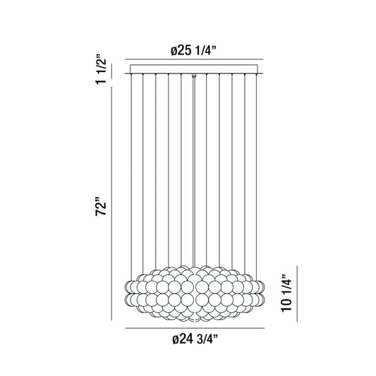 Eurofase Lighting Riverdale 8 Light 25" Wide Suspension Multi Light Pendant