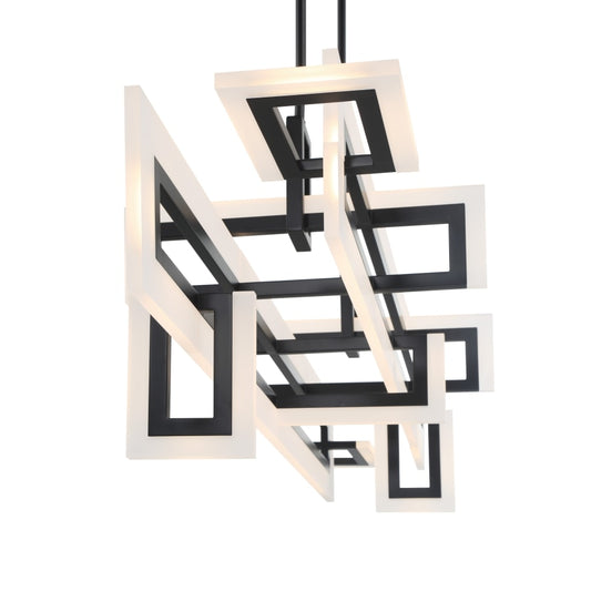 Eurofase Lighting Inizio 55" Wide 3000K LED Geometric Linear Chandelier