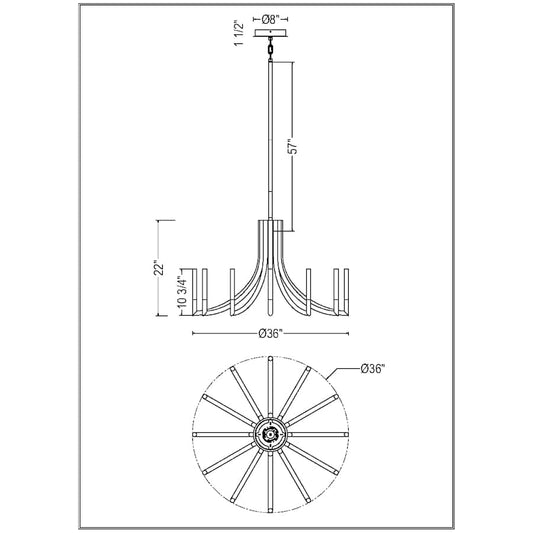 Eurofase Lighting Olette 36" Wide Chandelier