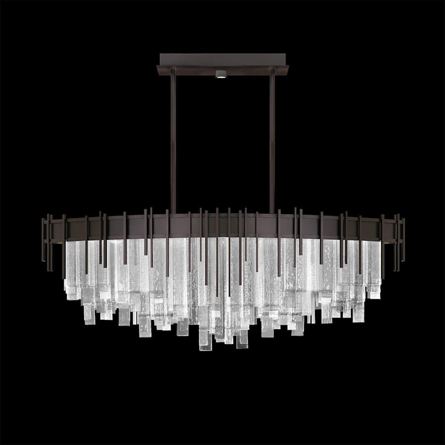 Fine Art Handcrafted Lighting Arpeggio 21" Wide LED Abstract Linear Chandelier