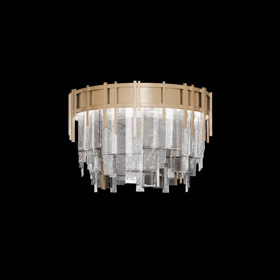 Fine Art Handcrafted Lighting Arpeggio 14" Wide LED Flush Mount Waterfall Ceiling Fixture