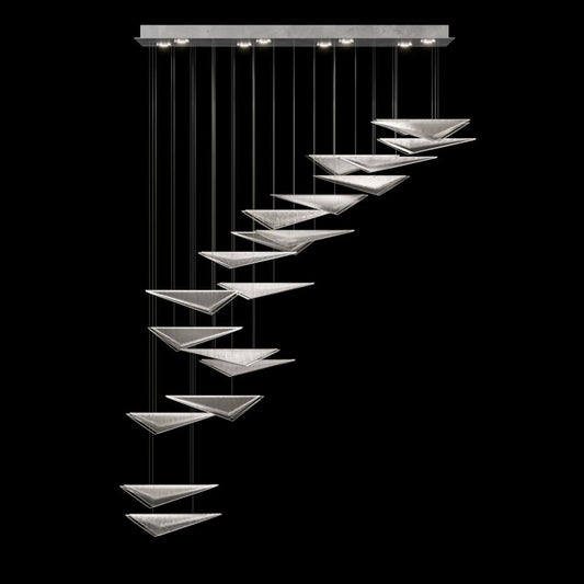 Fine Art Handcrafted Lighting Volo 8 Light 61" Wide LED Abstract Linear Pendant