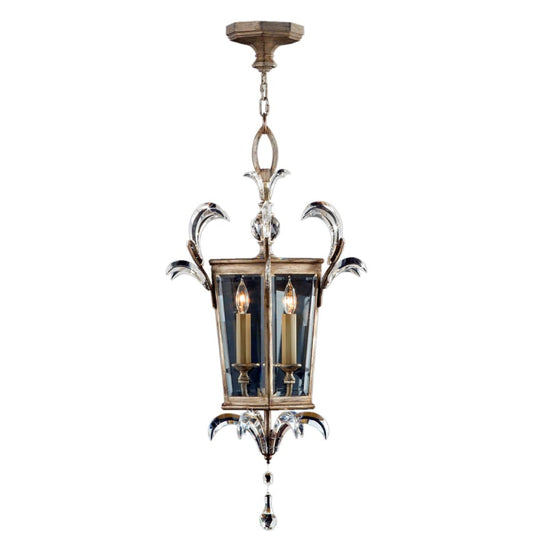 Fine Art Handcrafted Lighting Beveled Arcs 22" Diameter Three-Light Beveled Crystal Foyer Pendant