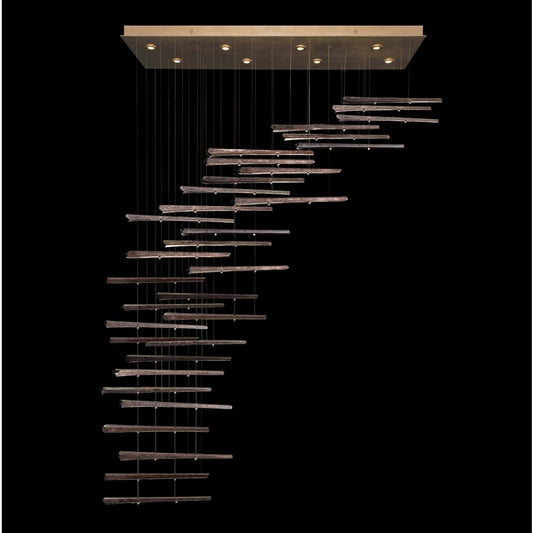Fine Art Handcrafted Lighting Elevate 8 Light 62" Wide LED Abstract Multi Light Pendant