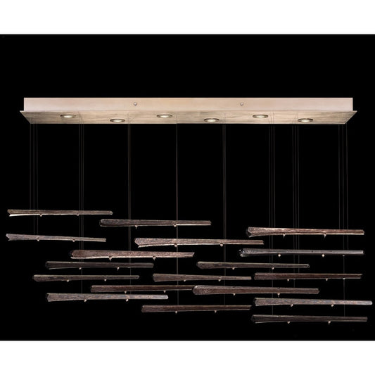 Fine Art Handcrafted Lighting Elevate 8 Light 59" Wide LED Abstract Multi Light Pendant