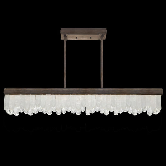 Fine Art Handcrafted Lighting Lior 48" Wide LED Crystal Linear Chandelier