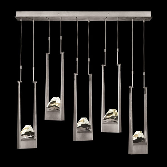 Fine Art Handcrafted Lighting Strata 50" Wide LED Abstract Multi Light Pendant