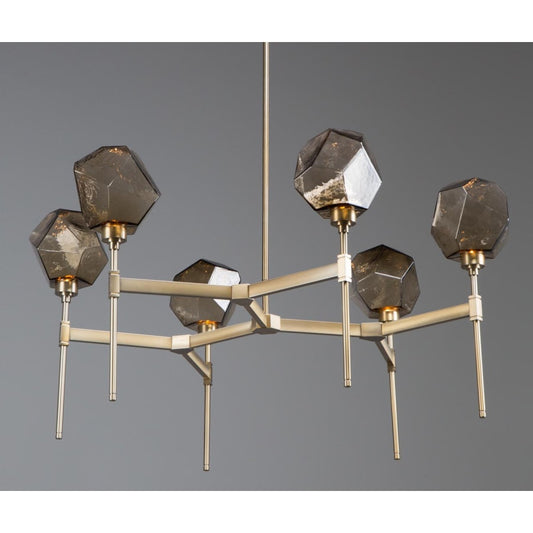 Hammerton Studio Gem 39" Wide 6 Light Hand Blown Glass LED Belvedere Chandelier