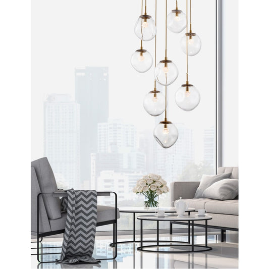 Hammerton Studio Aster 32" Wide 8 Light LED Crystal Multi Light Pendant