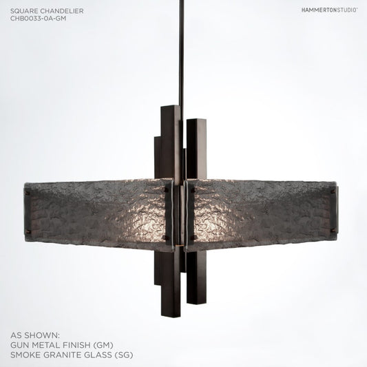 Hammerton Studio Carlyle 24" Wide Artisan Crafted Chandelier with Hand Textured Glass
