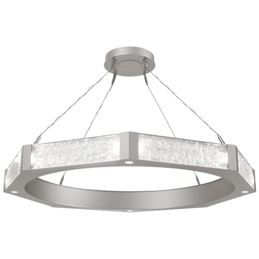 Hammerton Studio Glacier Single Light 48" Wide LED Ring Chandelier with Cast Glass Shades