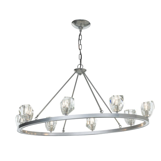 Hubbardton Forge Gatsby 8 Light 45" Wide Crystal Ring Chandelier