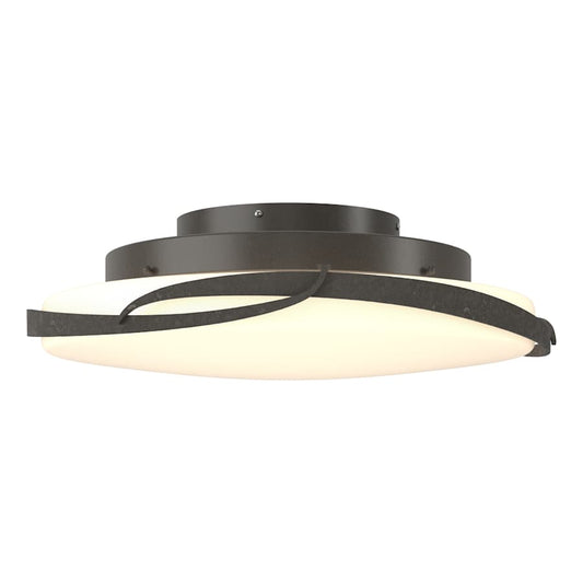 Hubbardton Forge Flora 24" Wide LED Flush Mount Bowl Ceiling Fixture with Customizable Glass Shade