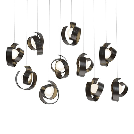 Hubbardton Forge Riza 10 Light 47" Wide Linear Pendant