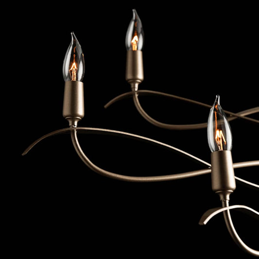 Hubbardton Forge Willow 6 Light 44" Wide Taper Candle Linear Chandelier