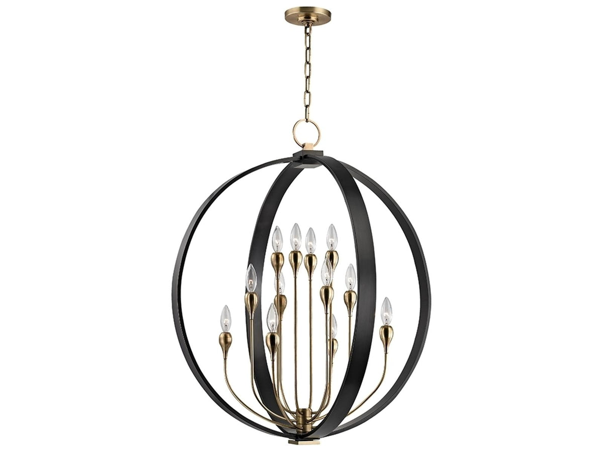 Hudson Valley 12-Light Dresden Chandelier in Aged Old Bronze