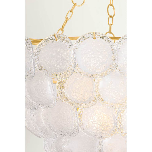 Hudson Valley Lighting Cedar Hill 17 Light 47" Wide Waterfall Chandelier with Piastre Glass Shades