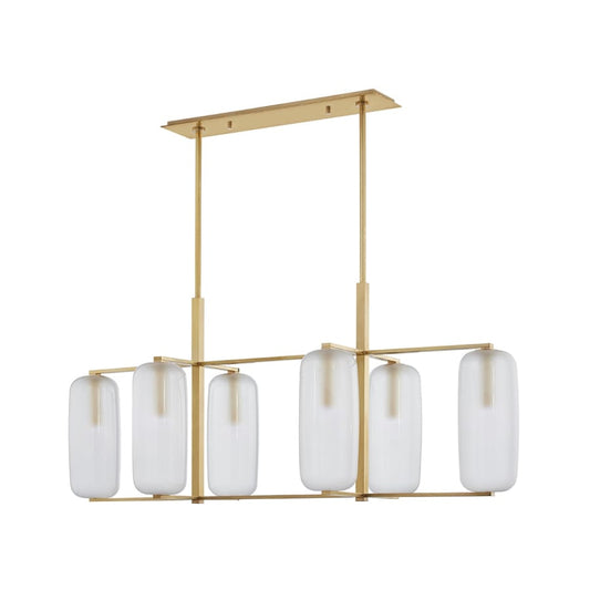 Hudson Valley Lighting Pebble 6 Light 53" Wide Abstract Chandelier