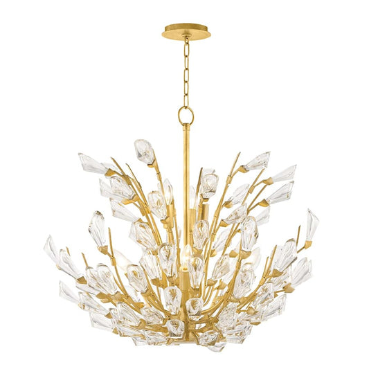 Hudson Valley Lighting Tulip 9 Light 28" Wide Crystal Chandelier
