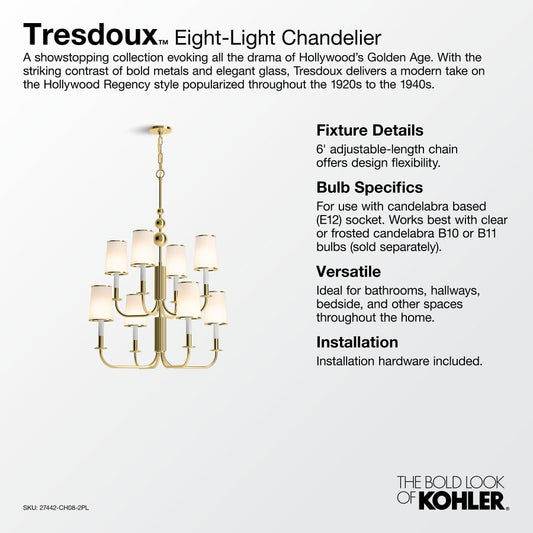 Kohler Lighting Tresdoux 8 Light 24" Wide Chandelier