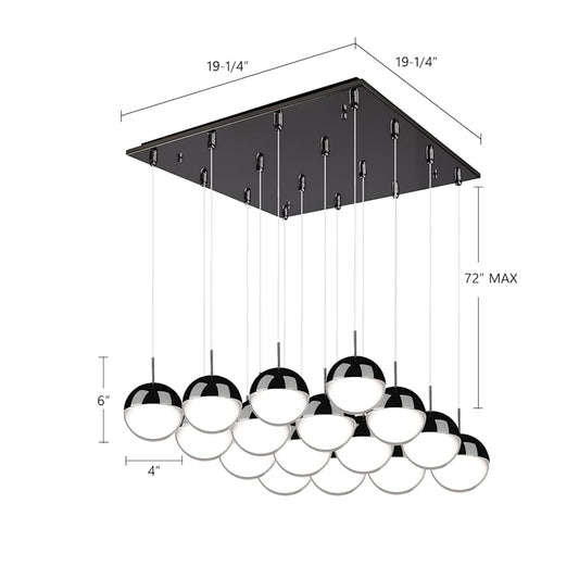 Kuzco Lighting Pluto 20" Wide Globe Chandelier