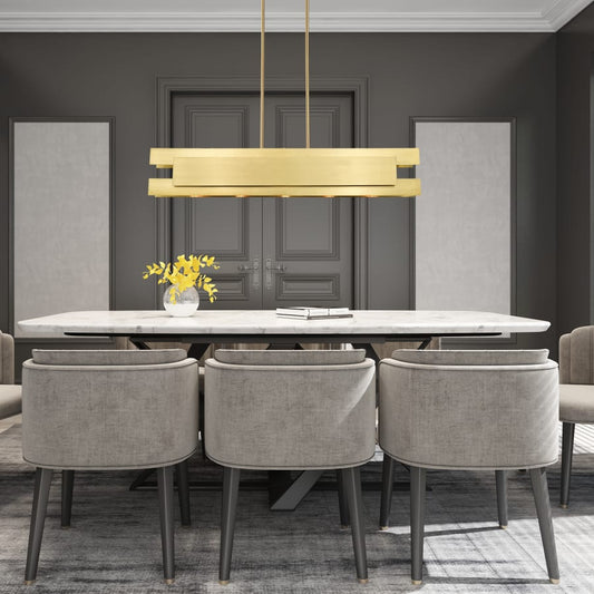 Livex Lighting Varick 5 Light 46" Wide Linear Chandelier