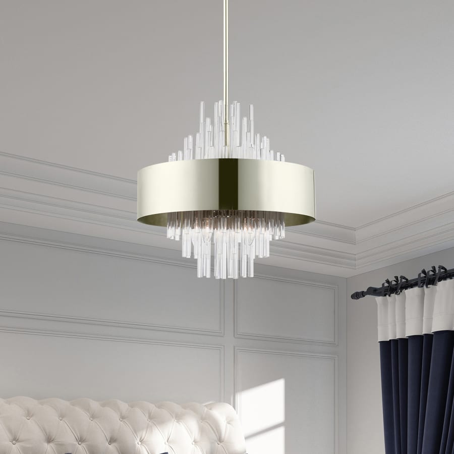 Livex Lighting Orenburg 8 Light 21" Wide Crystal Drum Chandelier