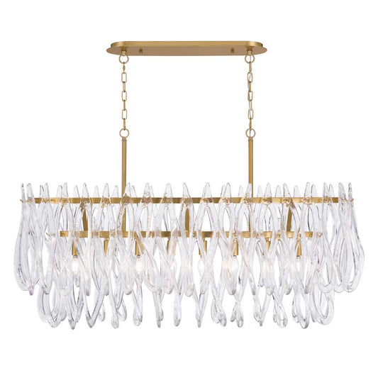 Metropolitan Glassara 8 Light 48" Wide Linear Chandelier