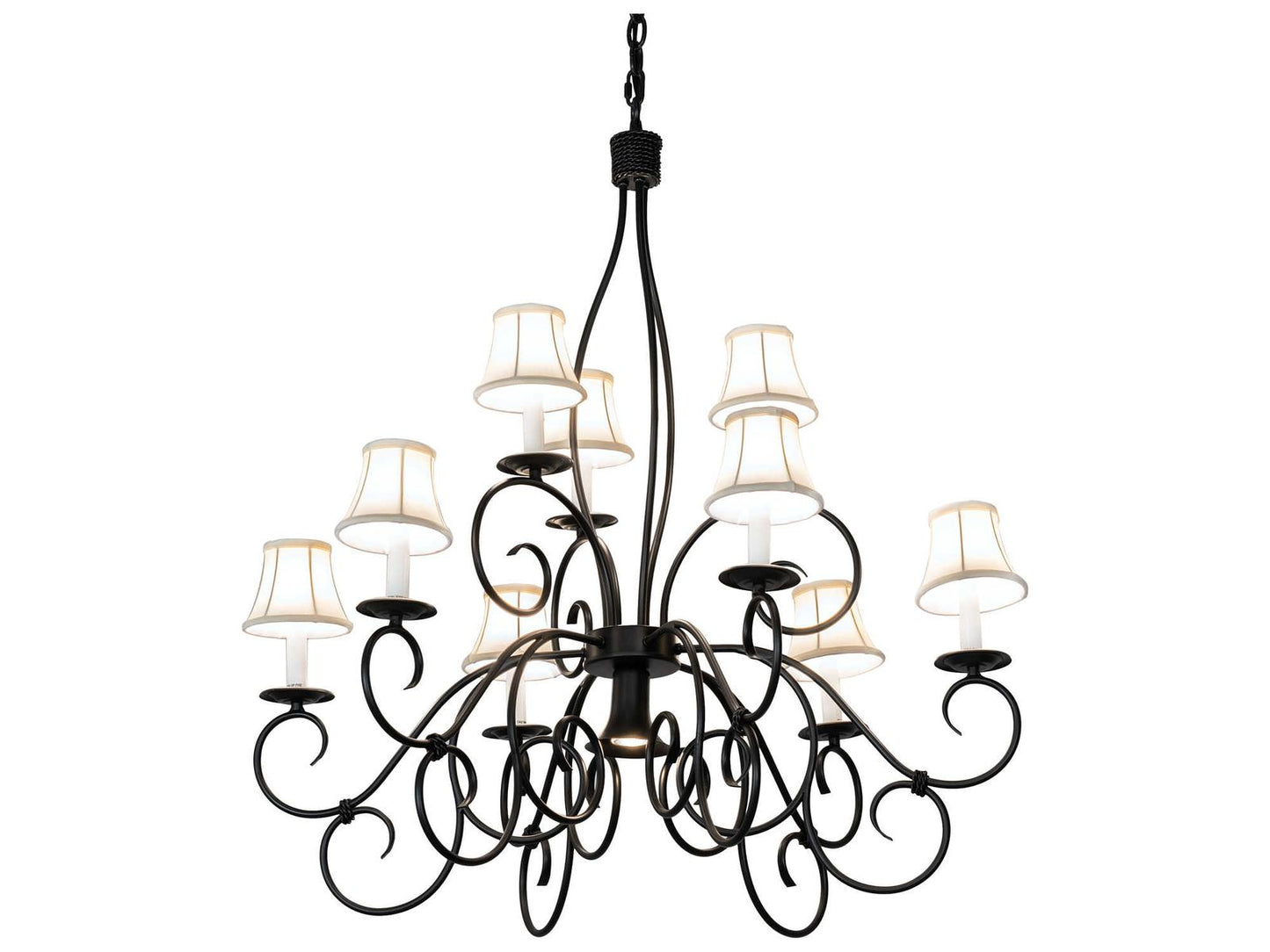 Meyda 10-Light Black Empire Chandelier