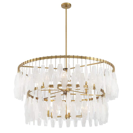 Minka Lavery Willow 14 Light 45" Wide Multi Light Pendant with Frosted Glass Shades