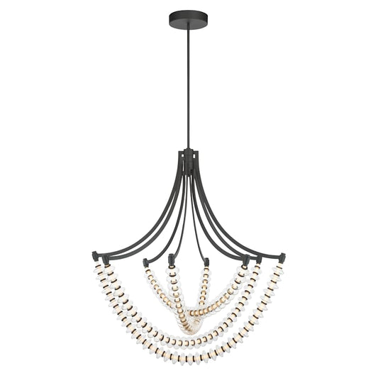 Minka Lavery Pearl 39" Wide LED Abstract Chandelier with Clear, Blown Glass Shades