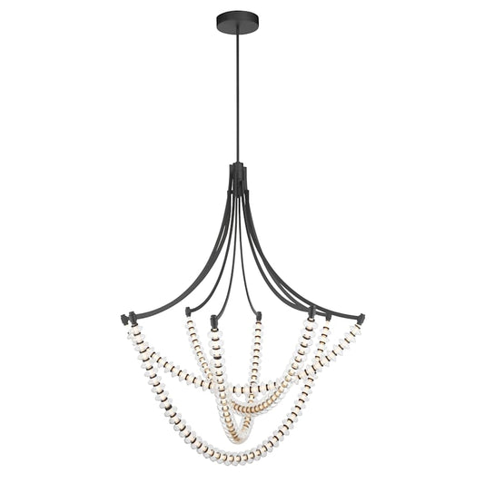 Minka Lavery Pearl 49" Wide LED Abstract Chandelier with Clear, Blown Glass Shades