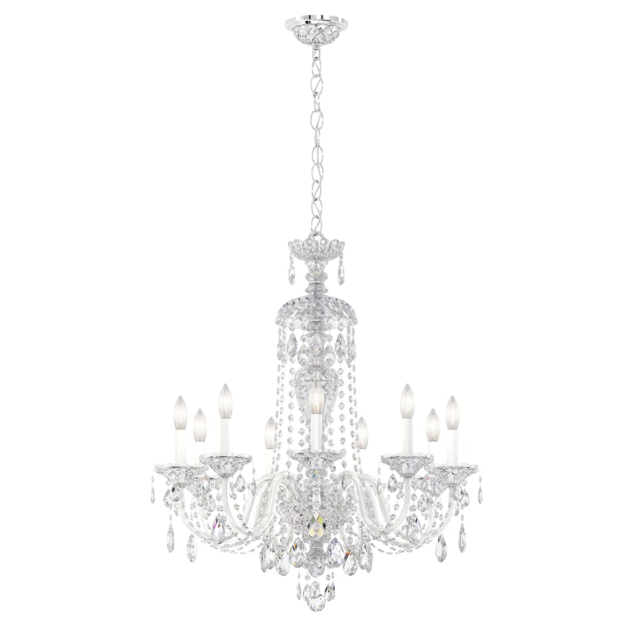 Schonbek Sterling 9 Light 27" Wide Crystal Chandelier with Heritage Crystals