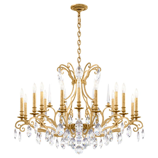 Schonbek Renaissance Nouveau 18 Light 40" Wide Crystal Chandelier with Clear Heritage Crystal Accents
