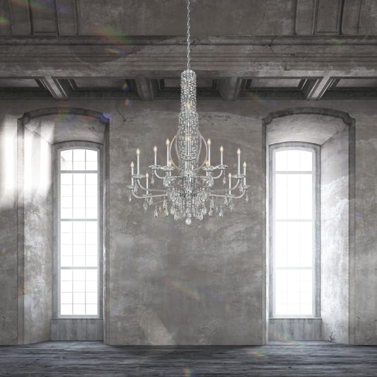 Schonbek Sarella 10 Light 41" Wide Crystal Chandelier with Heritage Crystals