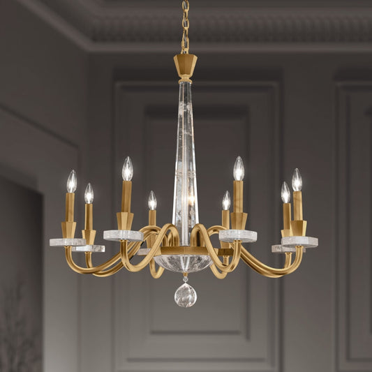 Schonbek Amadeus 8 Light 34" Wide Crystal Candle Style Chandelier