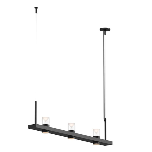 Sonneman Intervals 49" Wide Pillar Candle Linear Chandelier
