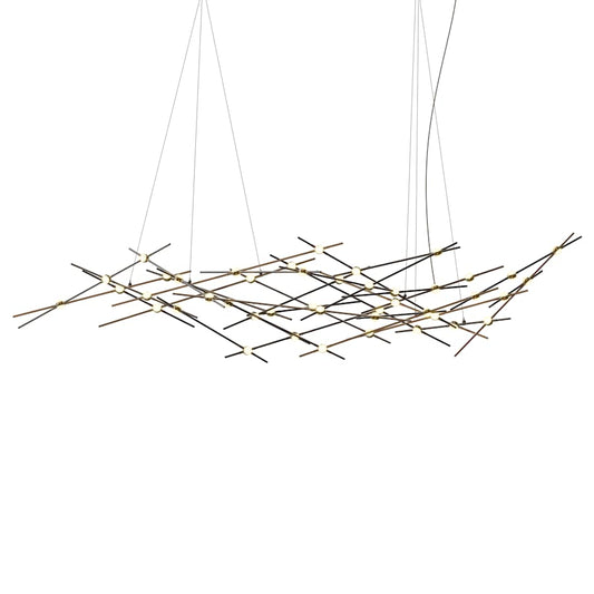 Sonneman Constellation 93" Wide Abstract Chandelier