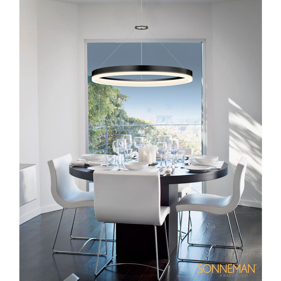 Sonneman Corona 32" Wide Suspension Pendant
