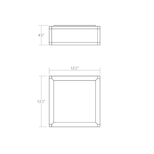 Sonneman Cubix 1 Light Short LED Surface Mount