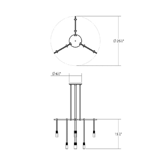 Sonneman Suspenders 24" Wide Suspension Pendant