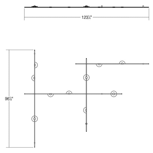 Sonneman Suspenders 13 Light 123" Tall LED Wall Sconce