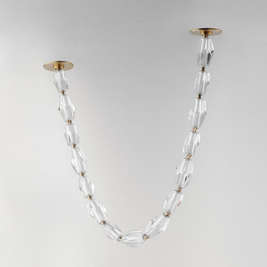 Studio M Dolce Vita 41" Wide LED Crystal Linear Pendant with Beveled Crystal Shades