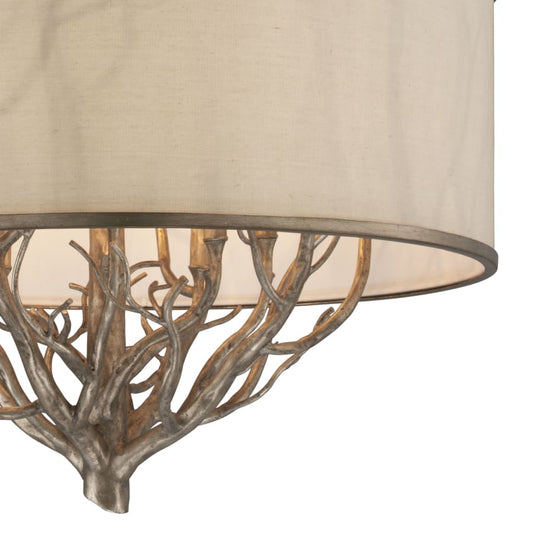 Troy Lighting Whitman 8 Light Pendant with Fabric Shade
