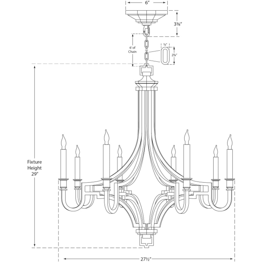 Visual Comfort Mykonos 28" Small Chandelier by E. F. Chapman