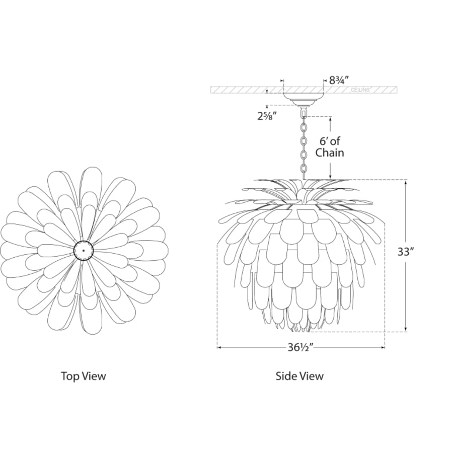 Visual Comfort Cynara 37" Grande Chandelier by E.F. Chapman