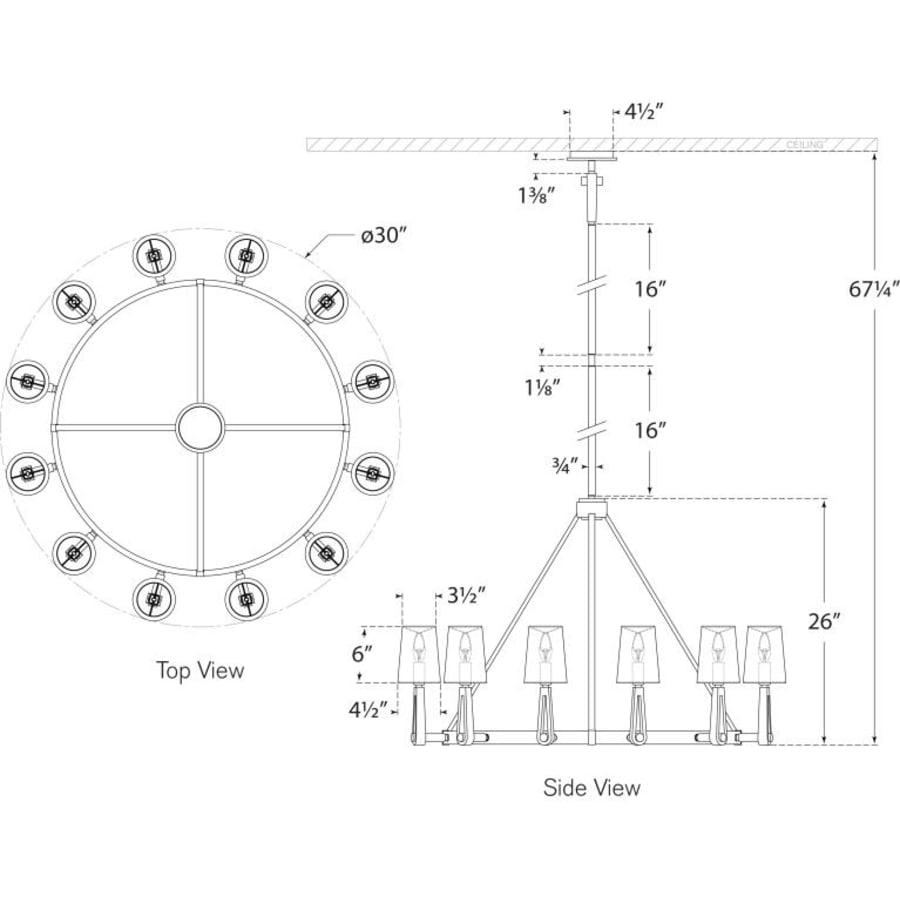 Visual Comfort Alpha 39" Grande Chandelier by Thomas O'Brien
