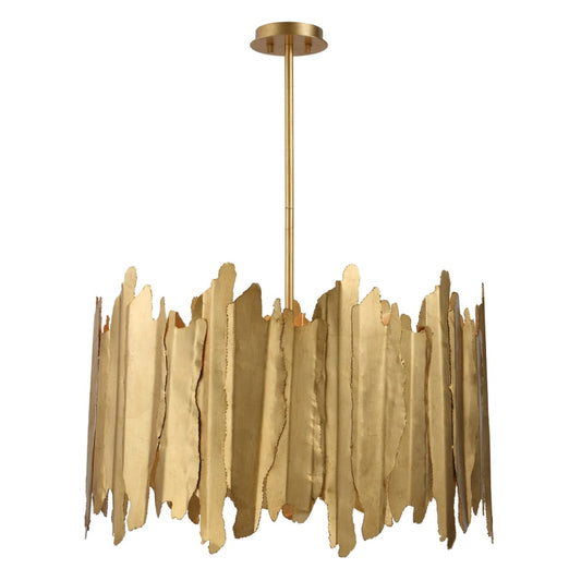 Uttermost Golden Gate 8 Light 28" Wide Drum Chandelier
