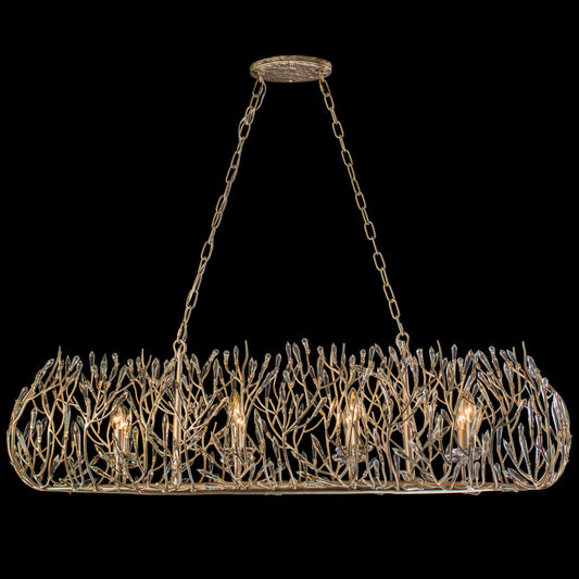 Varaluz Bask 8 Light 48" Wide Crystal Linear Pendant